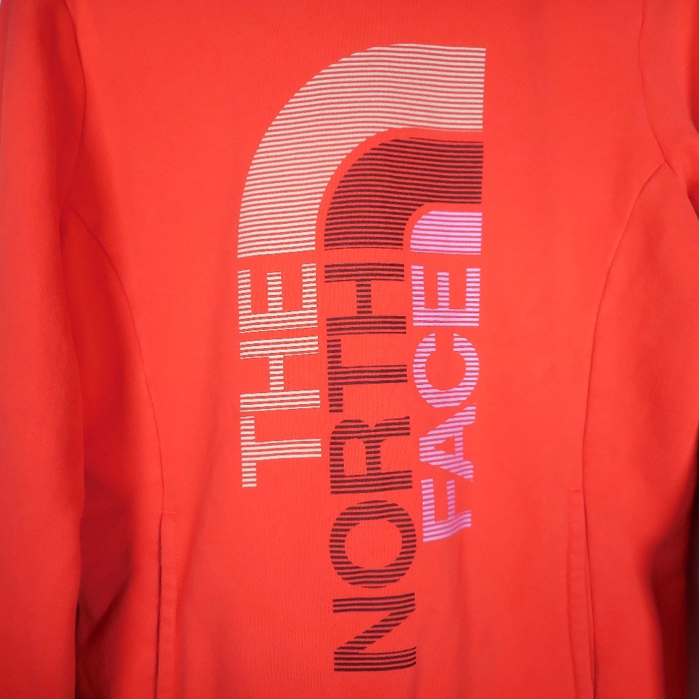 The North Face Orange M Pullover Hoodie Sweatshirt Half Dome